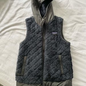 Patagonia Reversible Fuzzy Vest With Hood